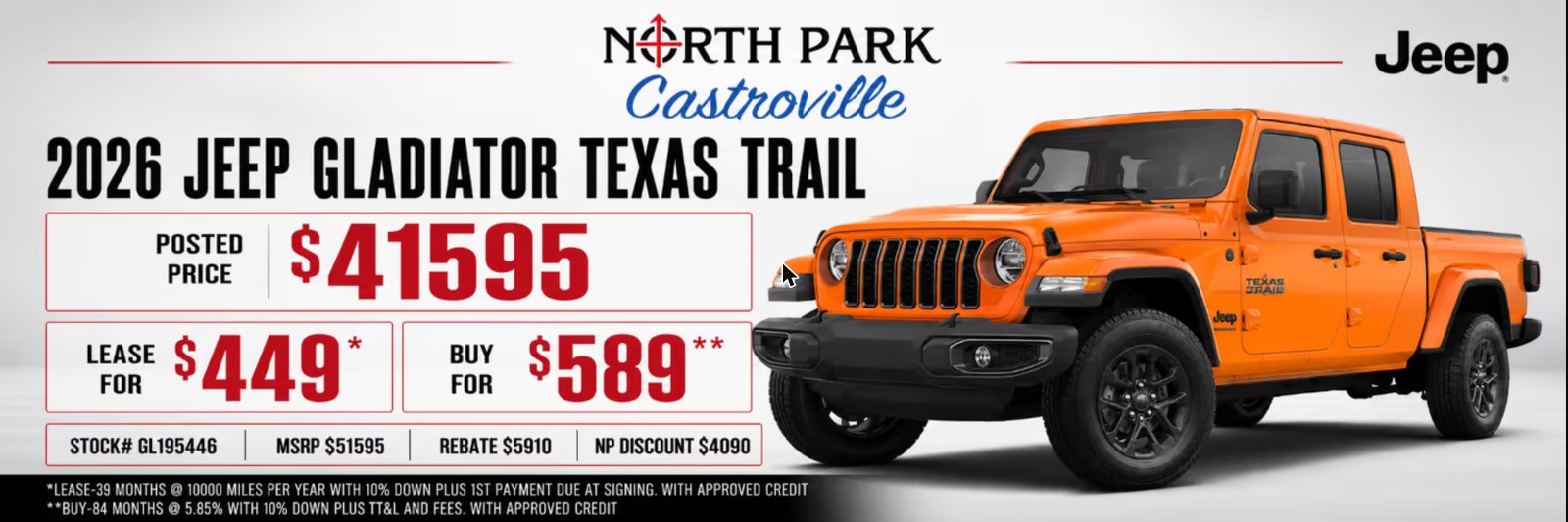 2026 Jeep Gladiator Texas Trail special
