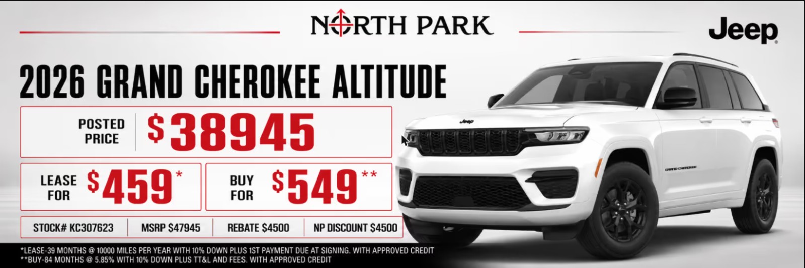 2026 Grand Cherokee Altitude special