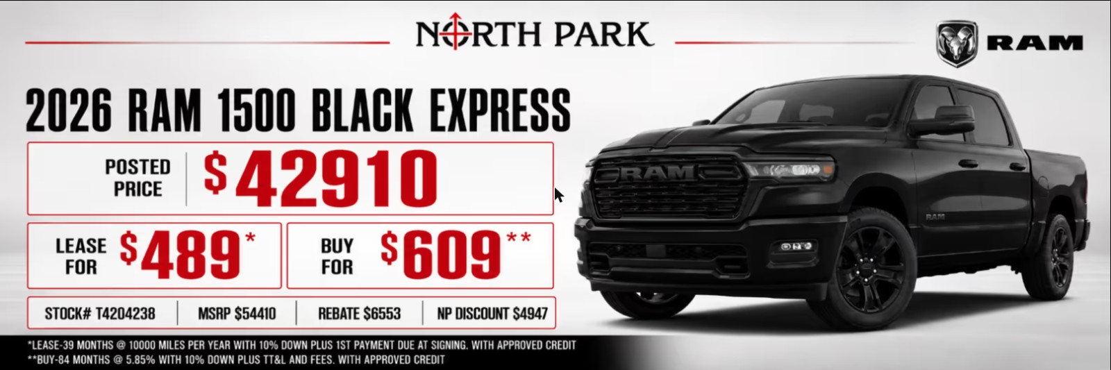 2026 RAM 1500 Black Express special