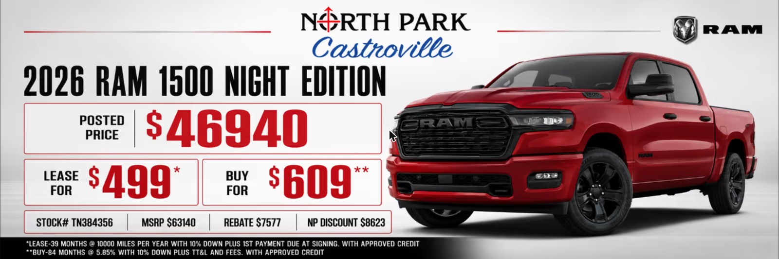 2026 RAM 1500 Night Edition special