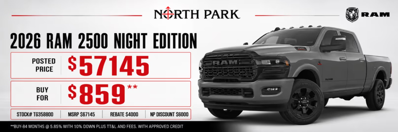 2026 RAM 2500 Night Edition special